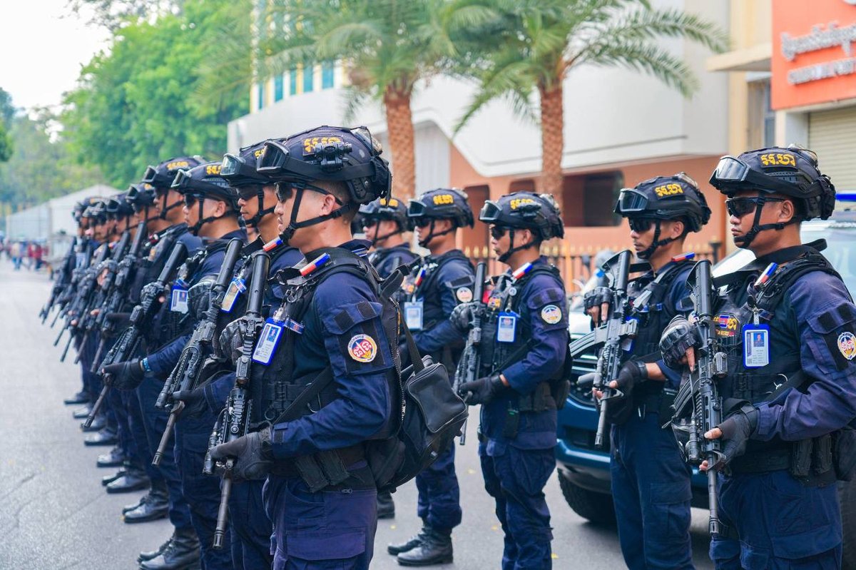 金边宪兵在宋干节期间保障公共安全