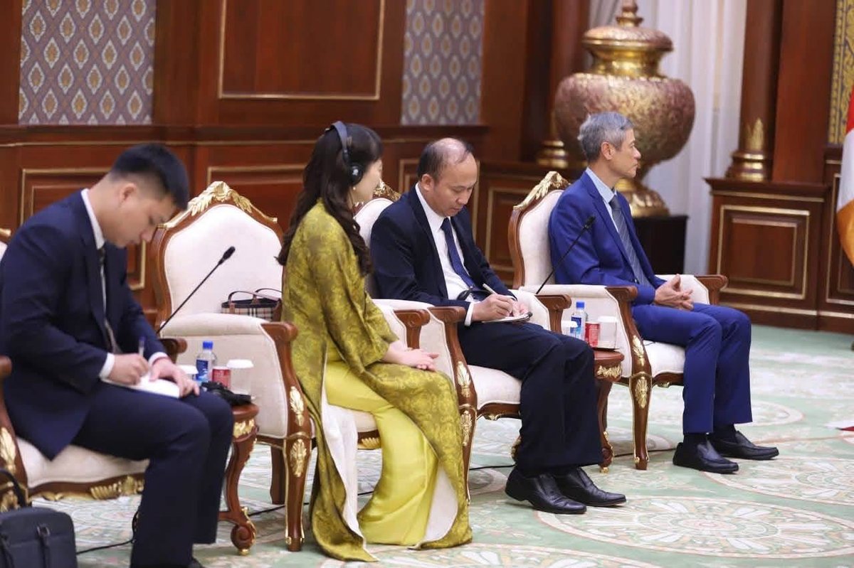 洪森代国家元首会见越南前国防部长范文茶 讨论双边合作