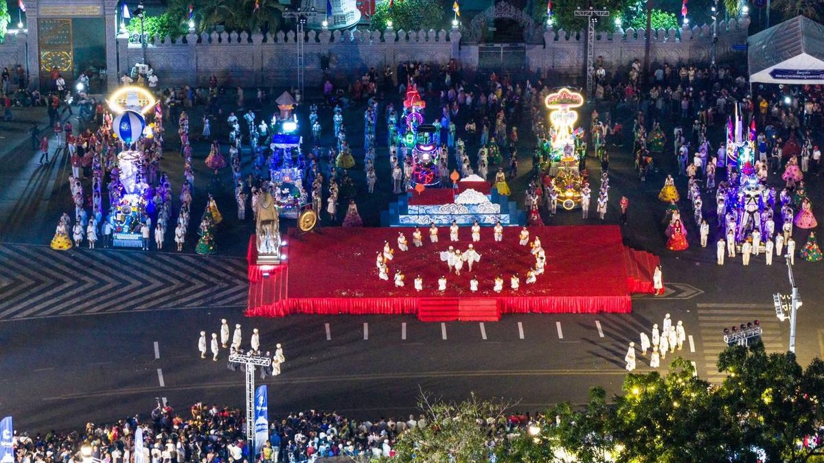 金边柬埔寨新年节日氛围