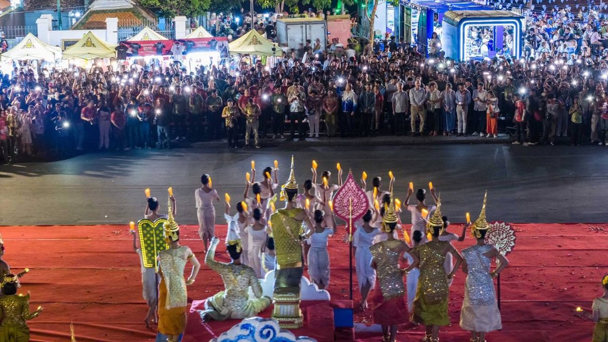 金边柬埔寨新年节日氛围