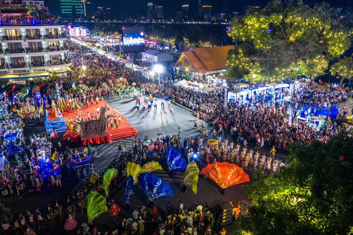 金边柬埔寨新年节日氛围