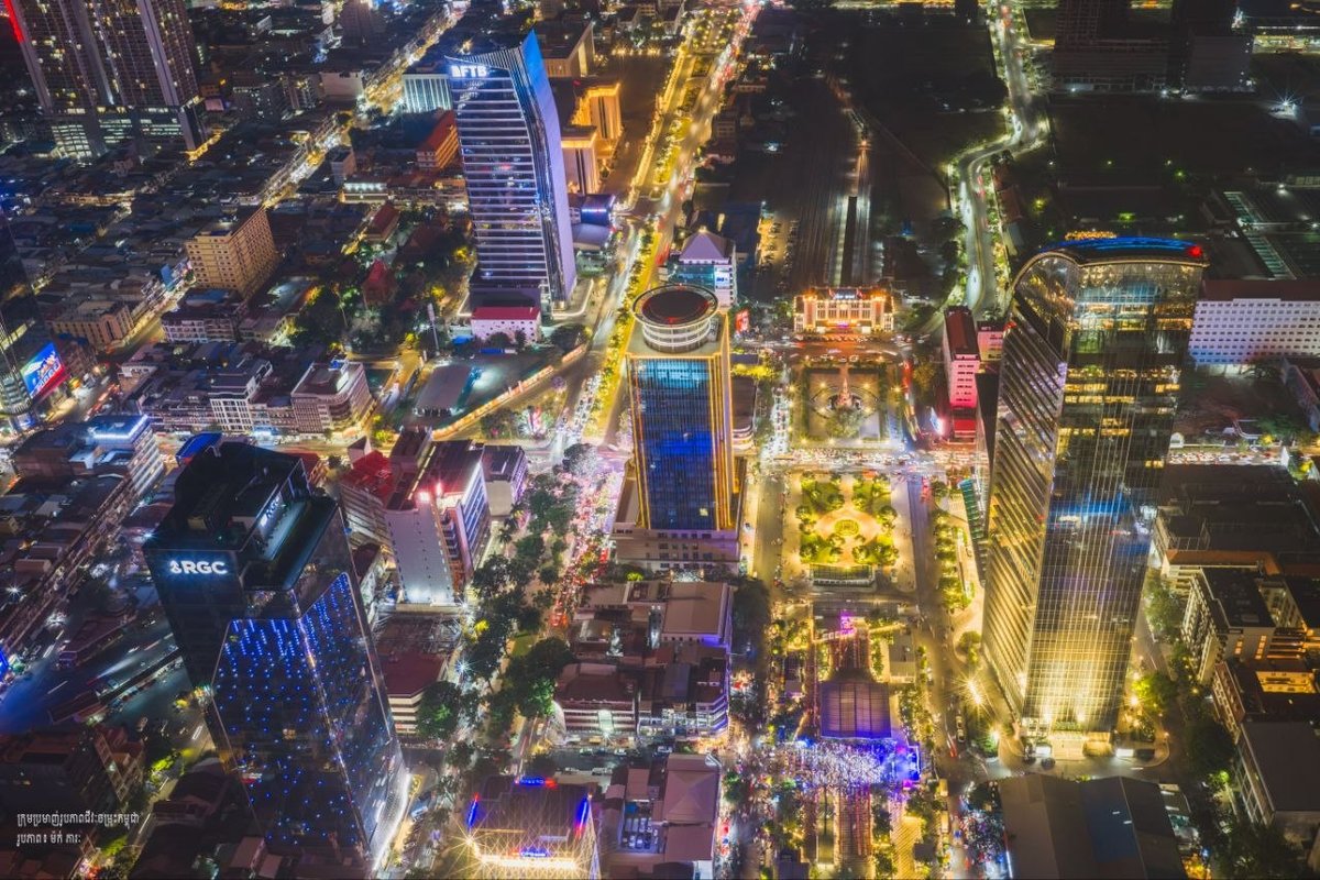 金边高棉新年城市景观