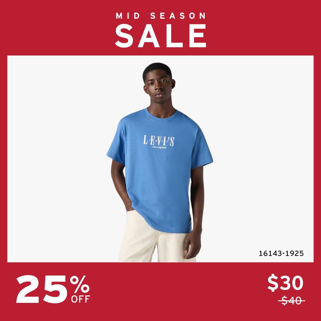 Levi's 季中大促最高五折优惠