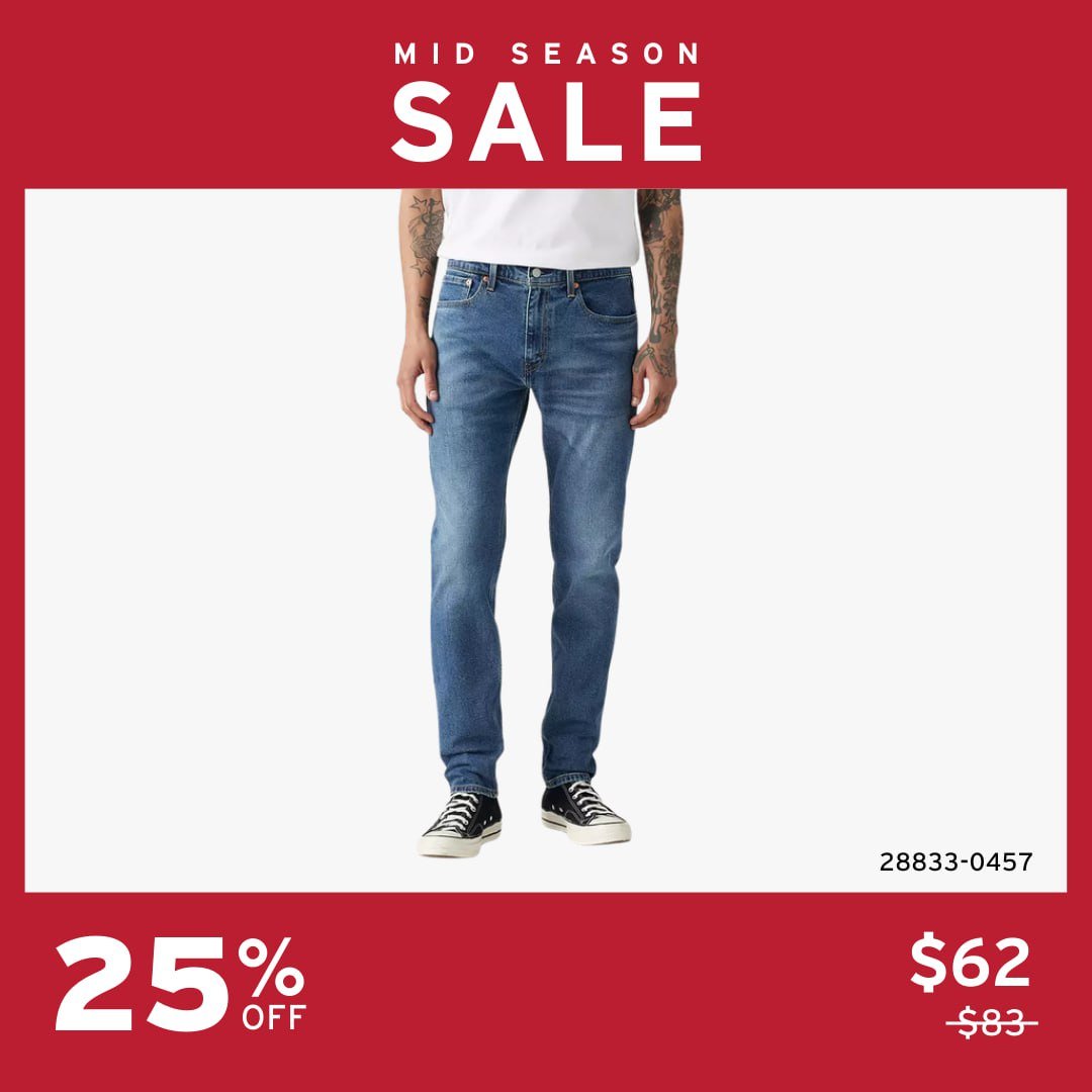 Levi's 季中大促最高五折优惠