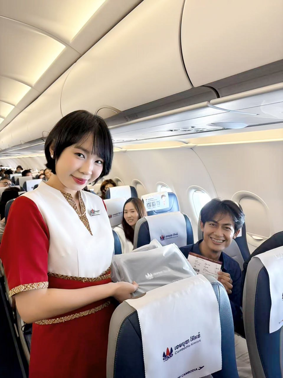 柬埔寨航空成功举办机上抽奖活动