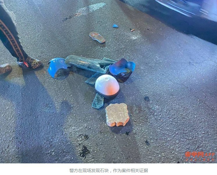 金边交通事故引发误解,民众追车砸车致车辆受损