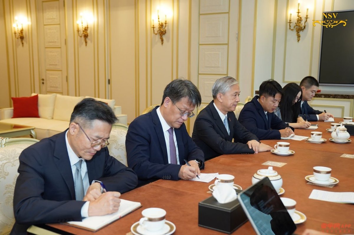 柬埔寨副首相涅沙文会见汪文斌 重点深化两国执法合作