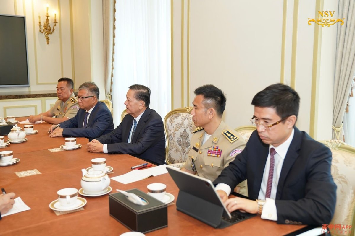 柬埔寨副首相涅沙文会见汪文斌 重点深化两国执法合作