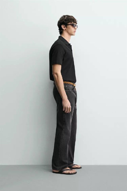 Zara 竖纹质感Polo衫