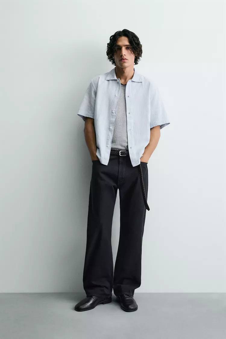 Zara 水洗质感衬衫