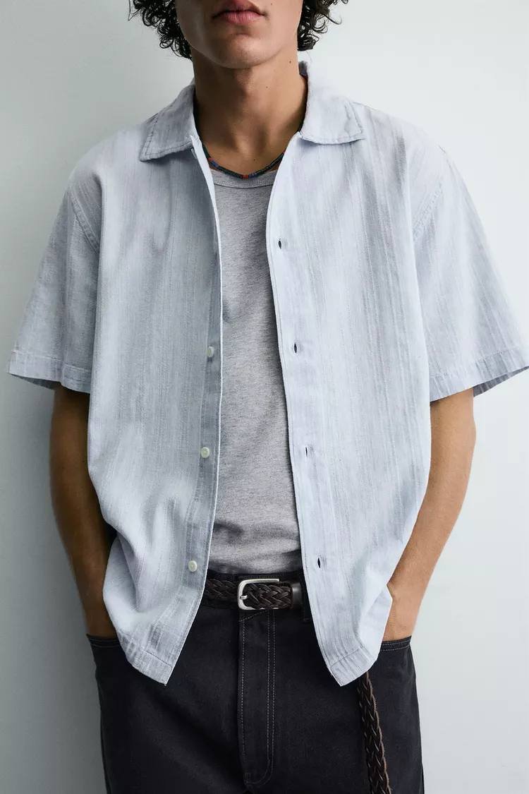 Zara 水洗质感衬衫