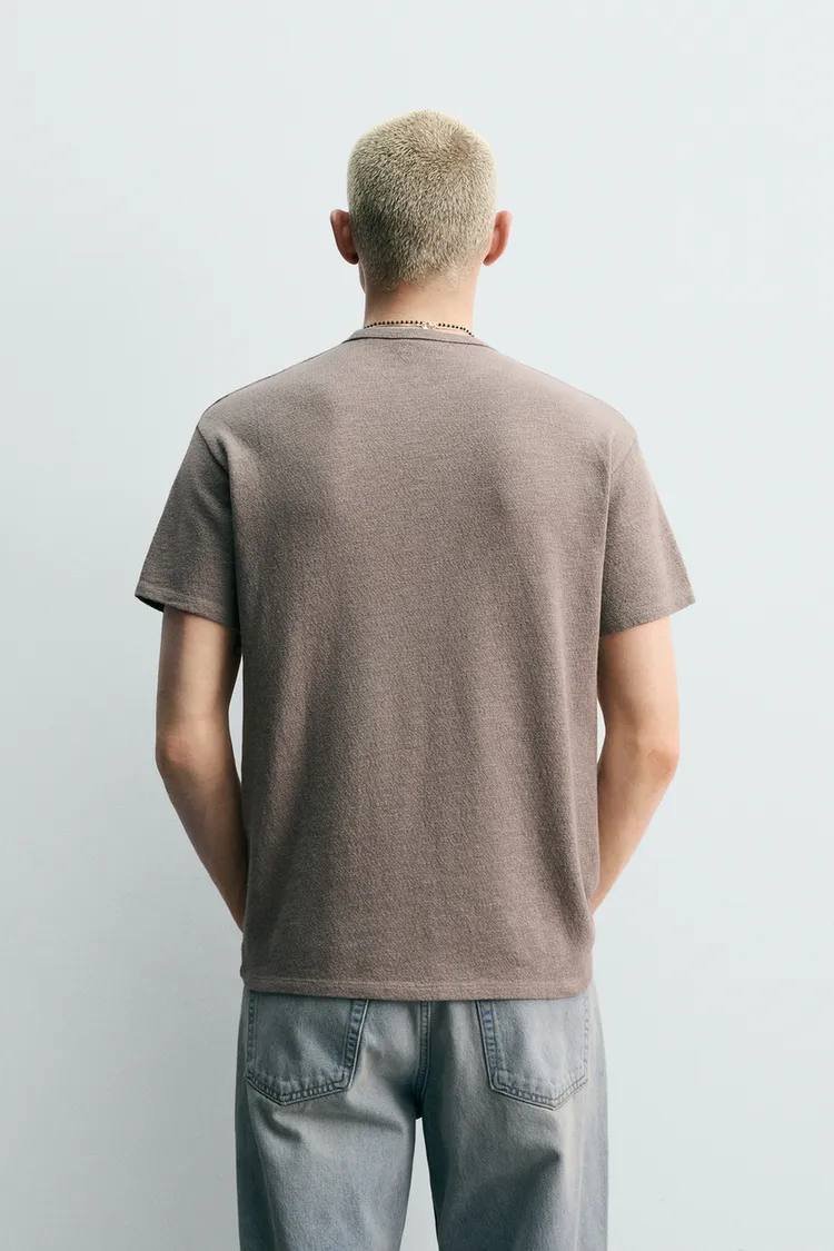 Zara 水洗补丁针织T恤