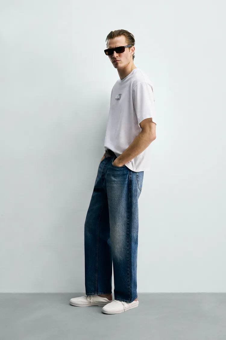 Zara标签装饰宽松T恤
