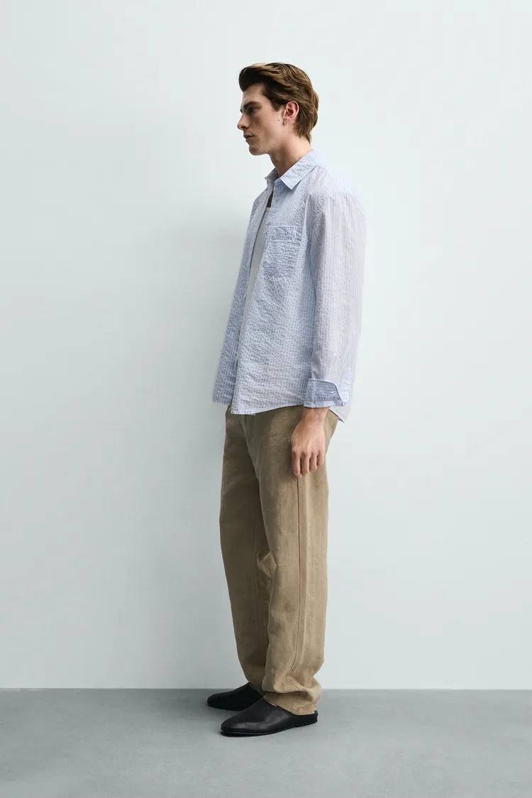Zara常规款条纹衬衫