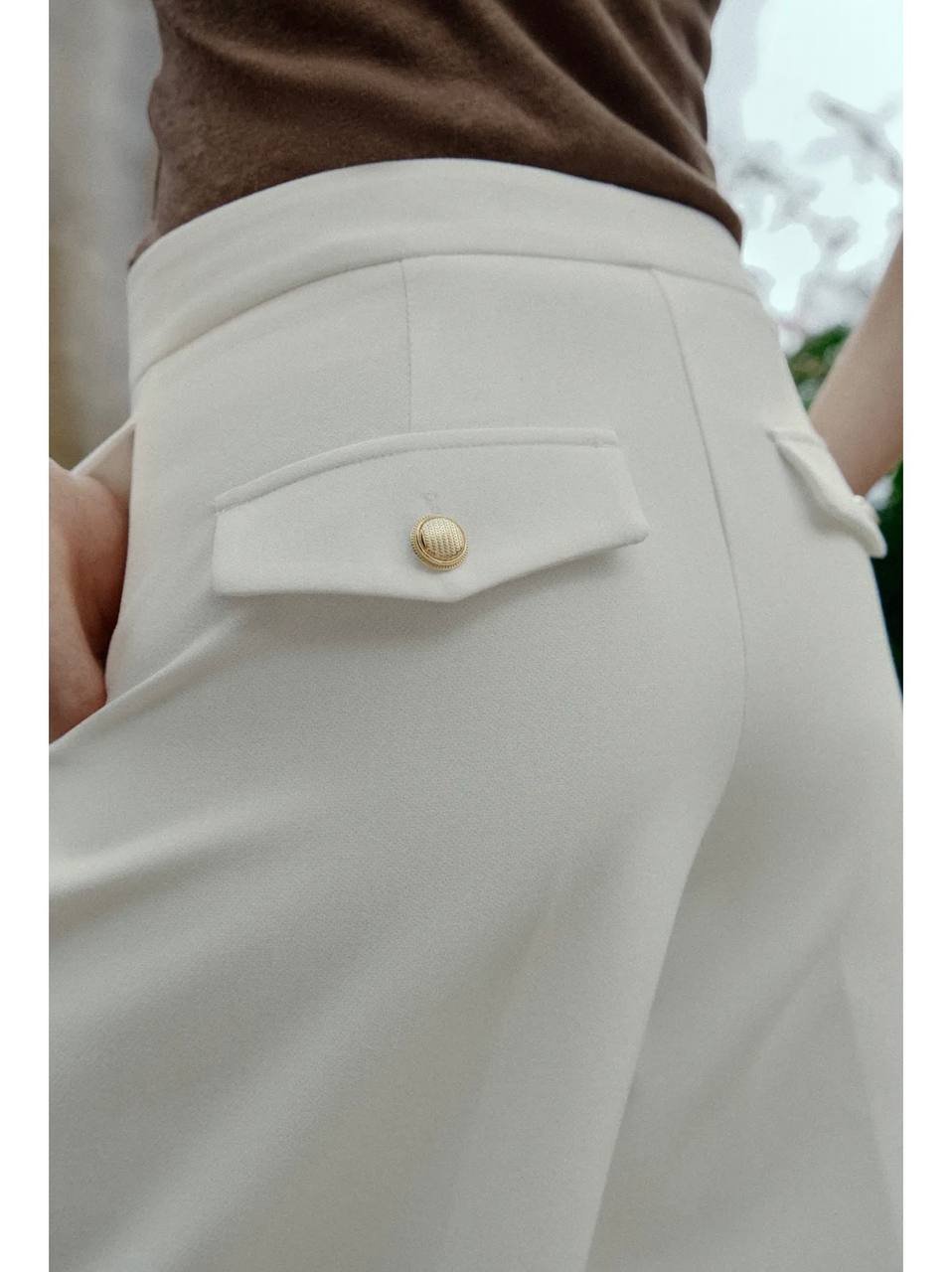 Zara 褶饰阔腿裤