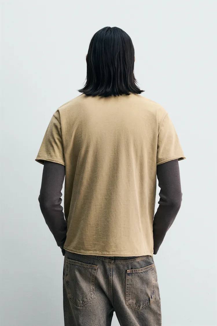Zara 水洗标语印花T恤