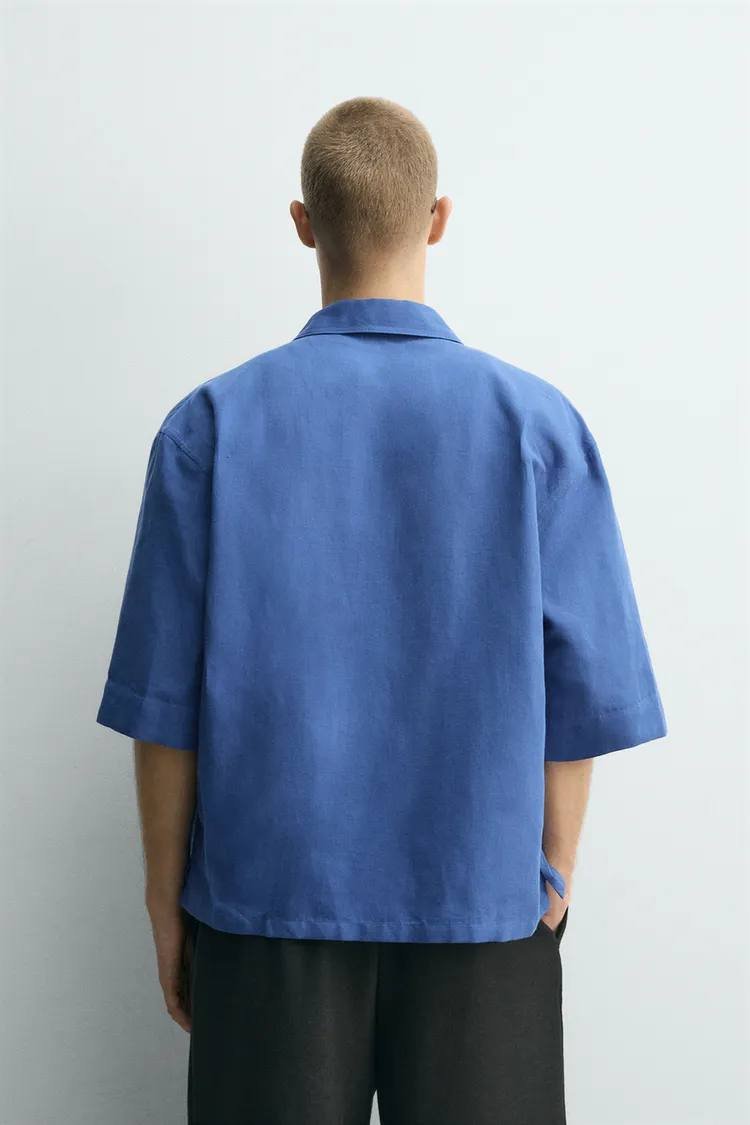 Zara 廓形纹理衬衫