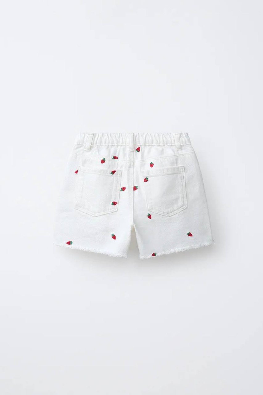 Zara Kids联名草莓刺绣短裤上市 售价9.59万瑞尔
