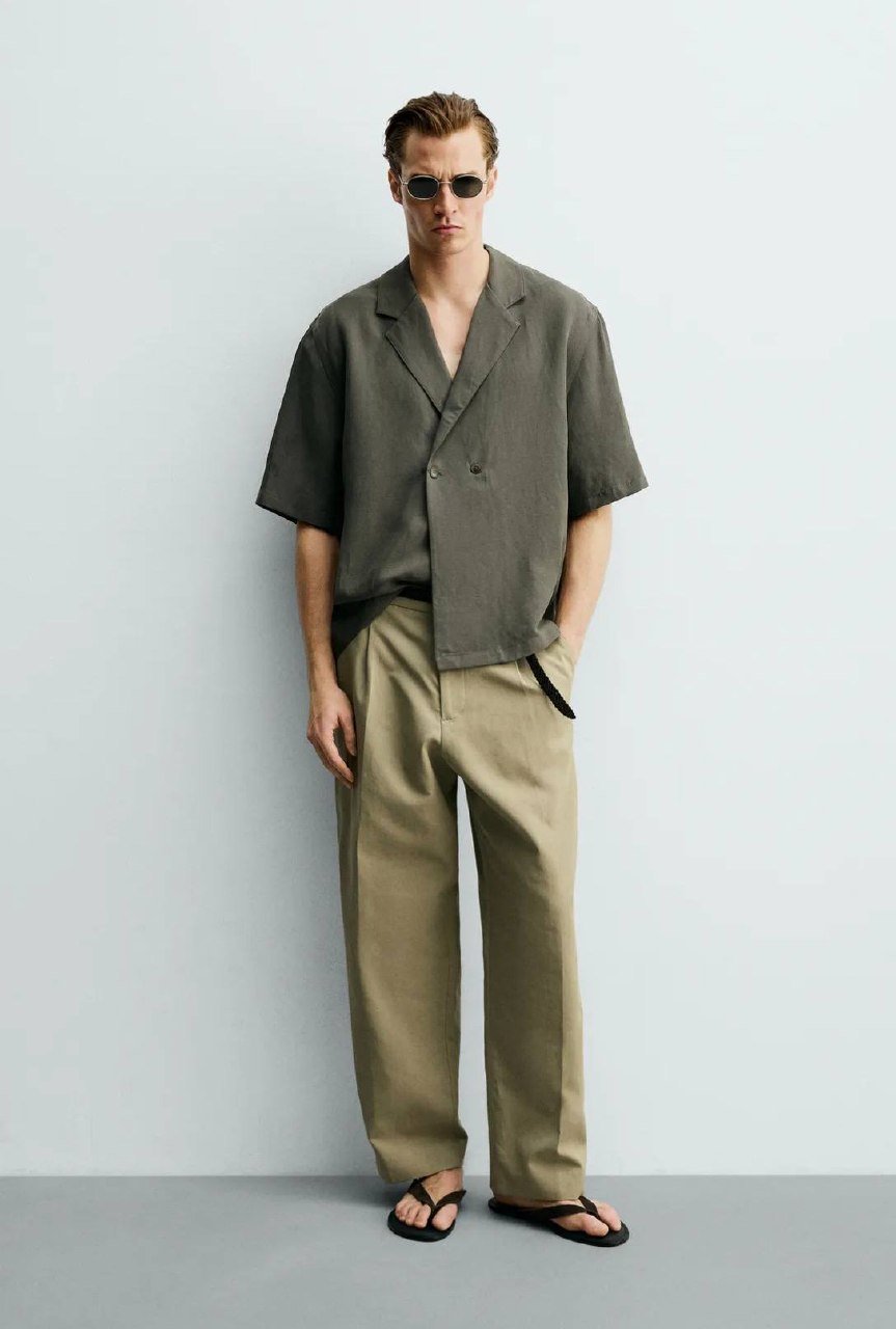 Zara亚麻和服衬衫上新 售价279900瑞尔 门店有售