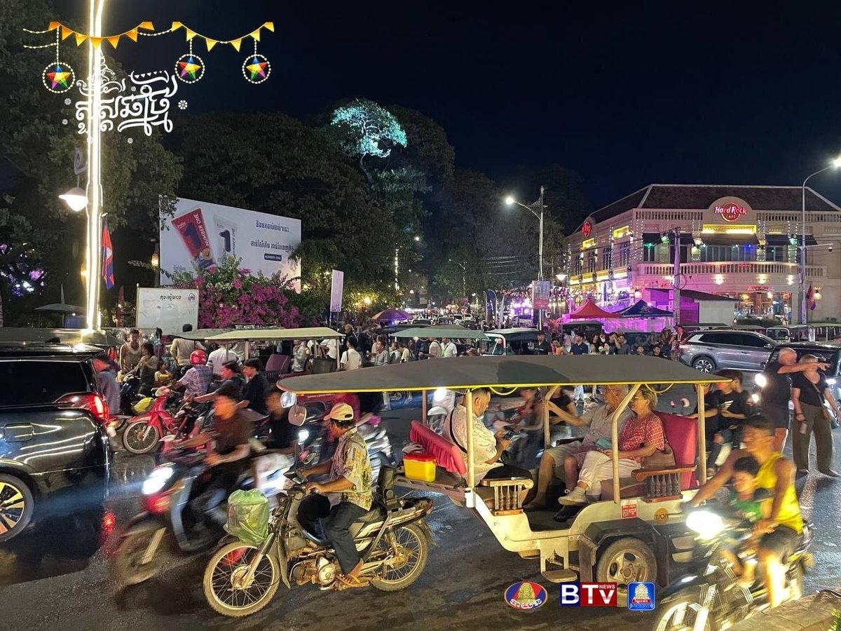 柬埔寨新年期间暹粒旅游盛况
