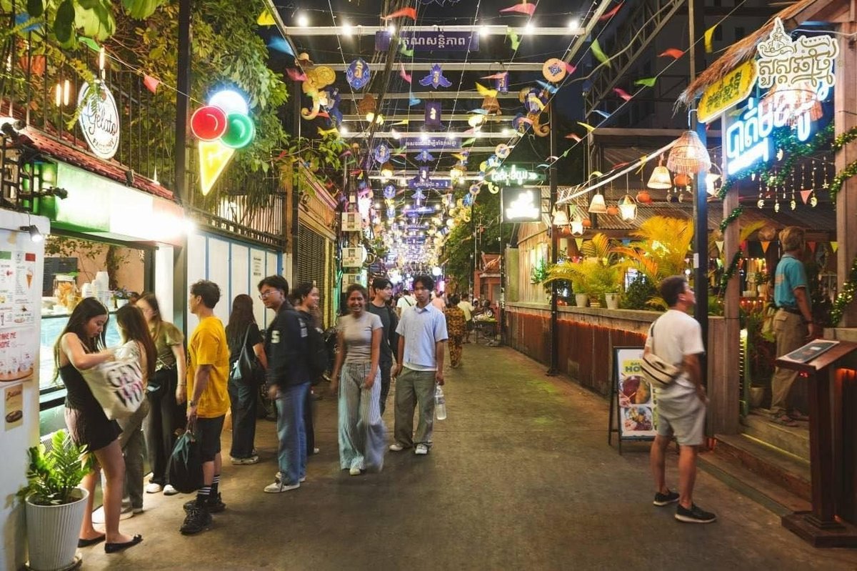 巴萨巷(Bassac Lane)新年夜间庆祝活动