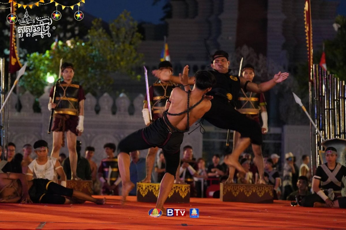 柬埔寨传统高棉武术表演