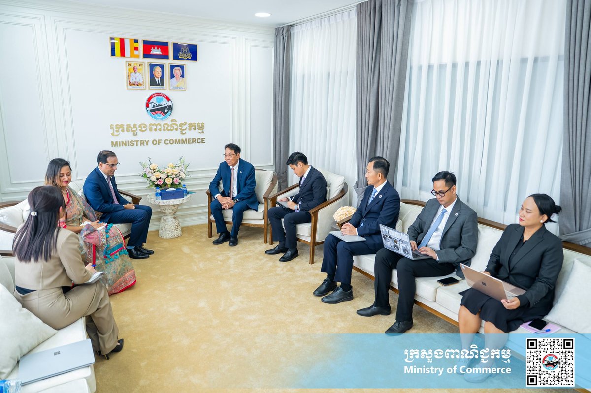 柬埔寨商务部与孟加拉国大使会谈 筹备首届联合贸易委员会