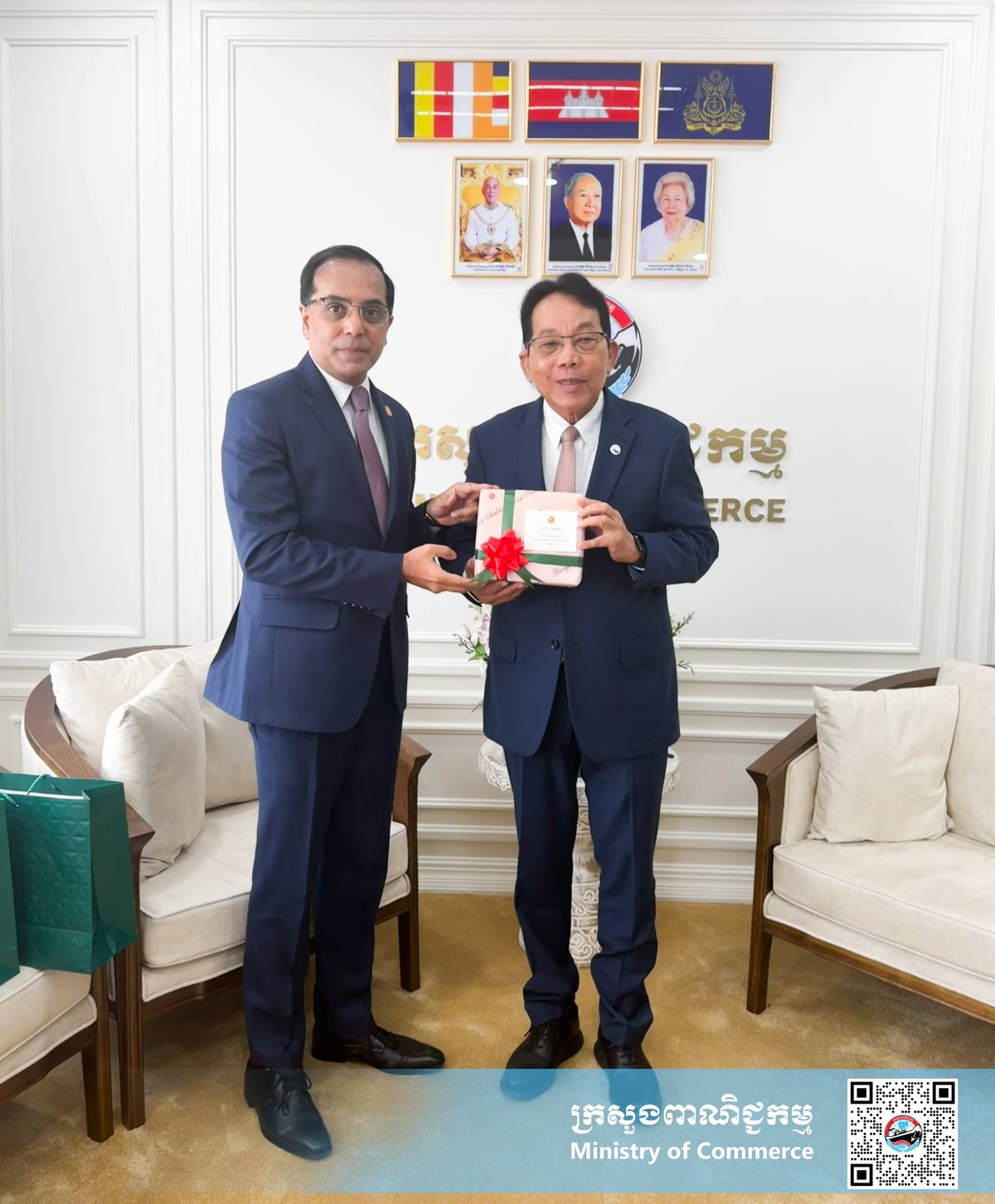 柬埔寨商务部与孟加拉国大使会谈 筹备首届联合贸易委员会