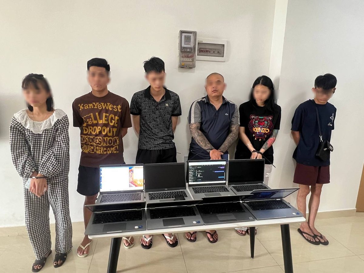金边统一指挥部突击打击棉芷区在线诈骗及毒品窝点,拘留55名外国人