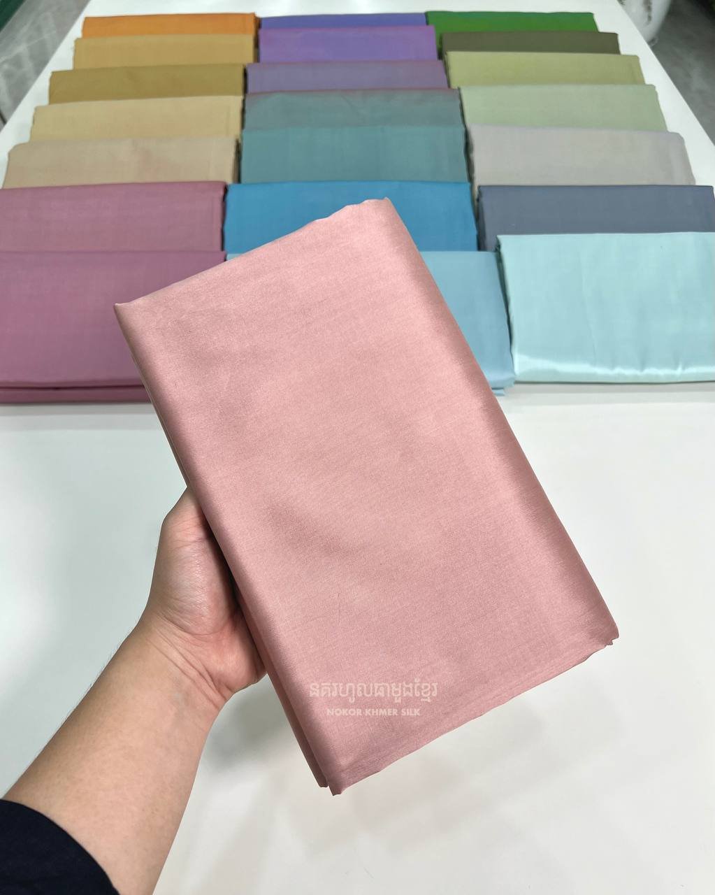纯色手工高棉丝绸