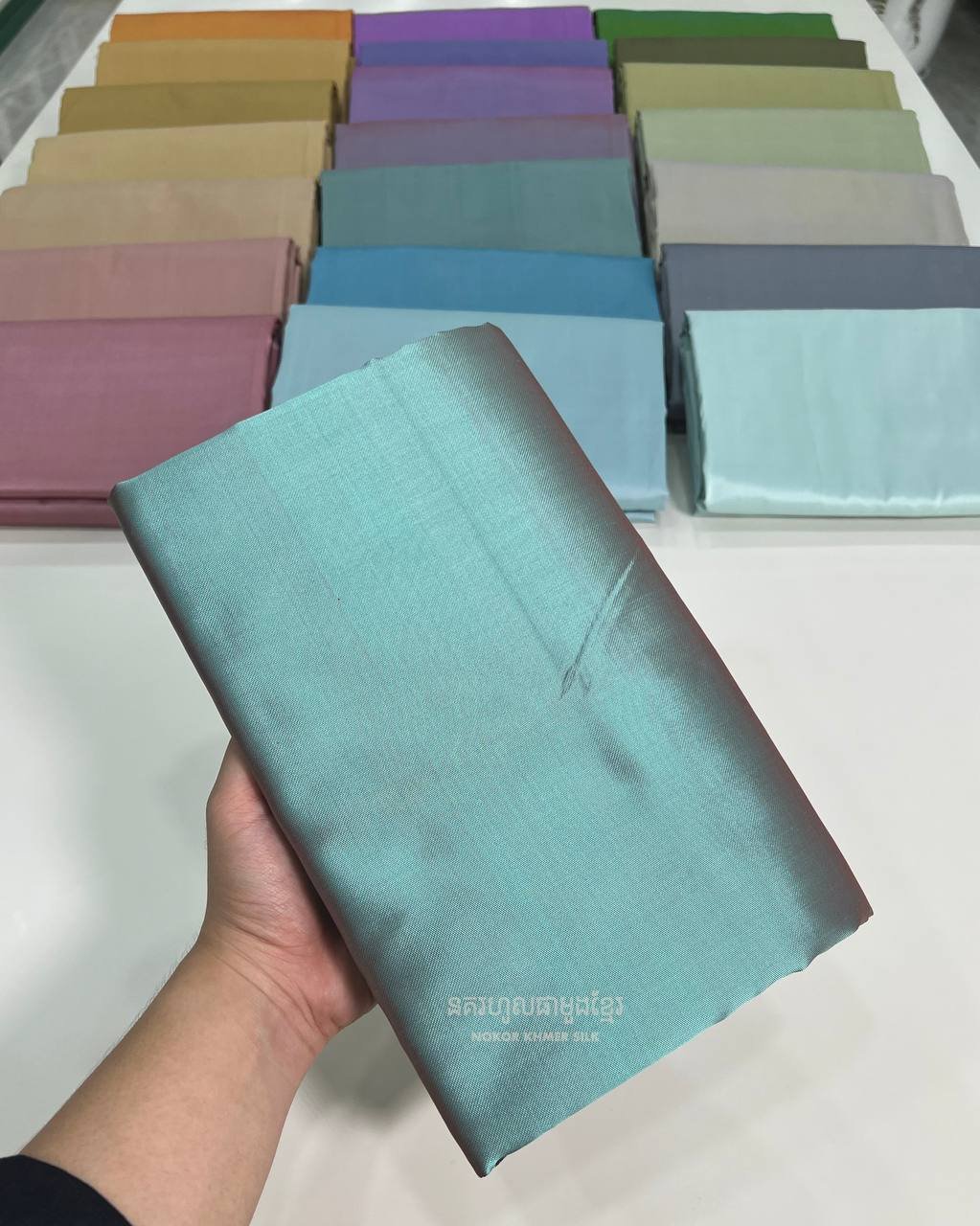 纯色手工高棉丝绸