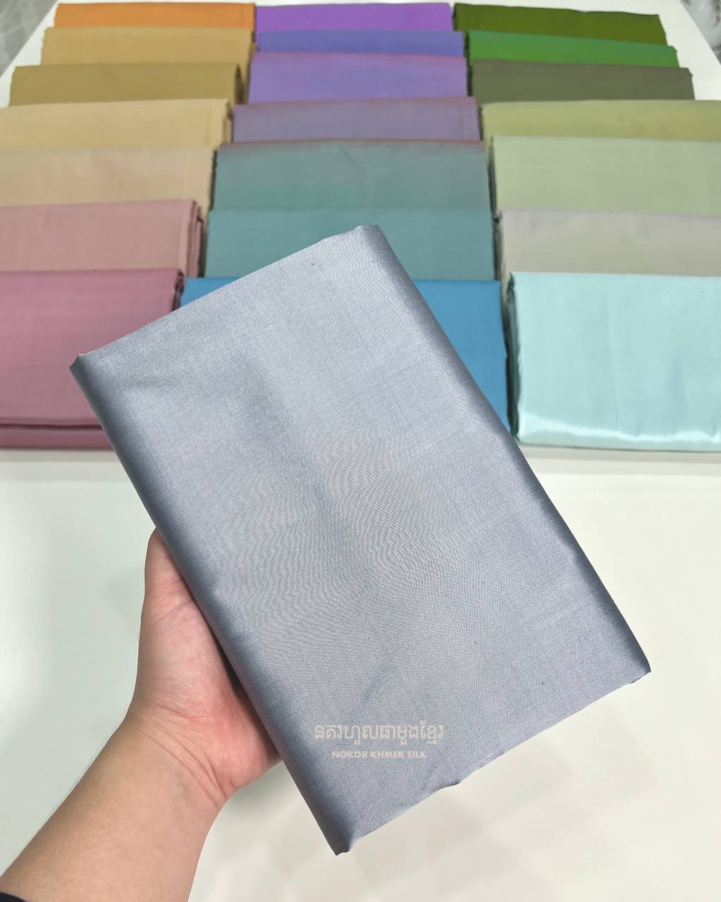 纯色手工高棉丝绸