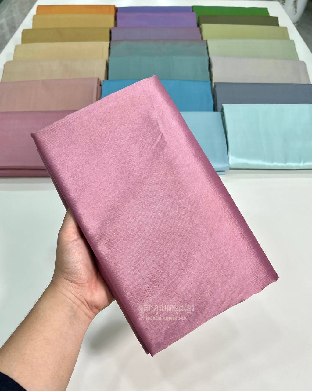 纯色手工高棉丝绸