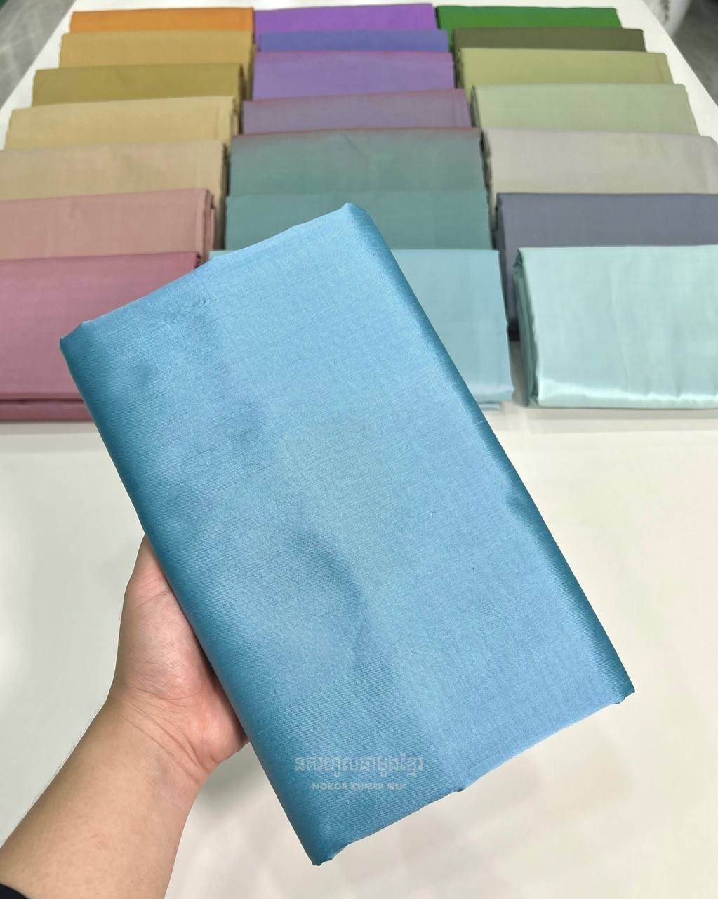 纯色手工高棉丝绸