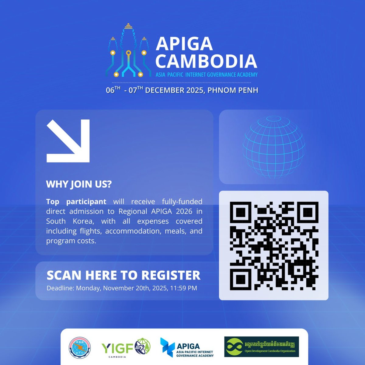 APIGA柬埔寨现正面向公众招募参与者,旨在提升互联网治理知识并促进交流
