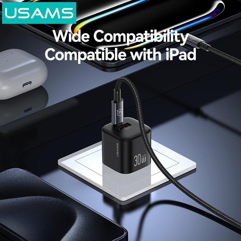USAMS 30W GaN A+C 迷你快充充电器