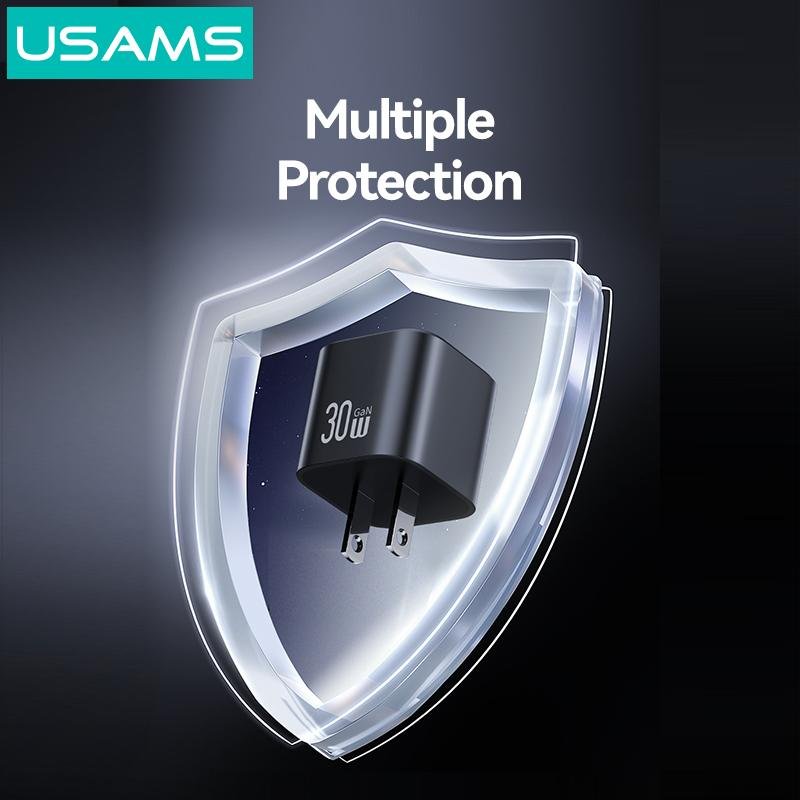 USAMS 30W GaN A+C 迷你快充充电器