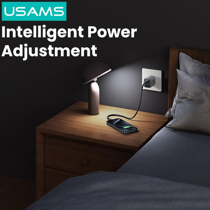 USAMS 45W GaN 双口快充充电器