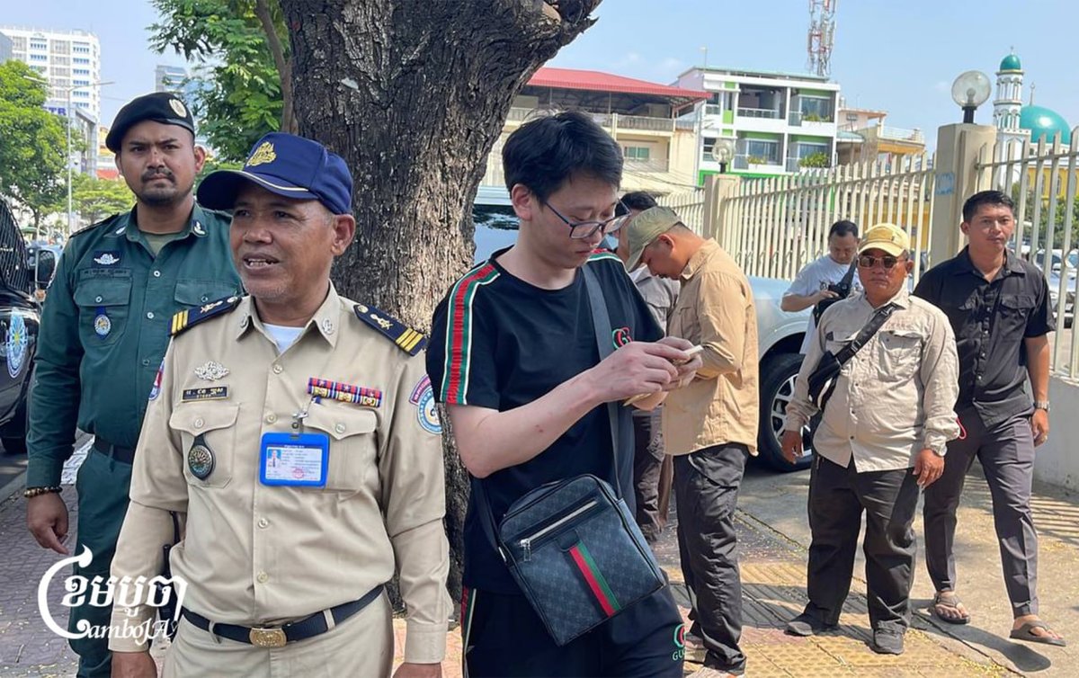 汇旺支付客户在金边中国大使馆外聚集维权