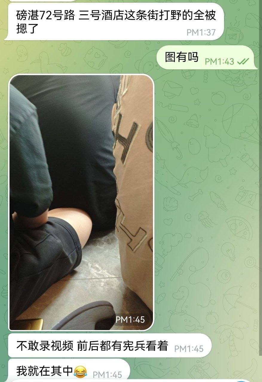 磅湛72号路三号酒店周边清查 多名非法从业者被捕