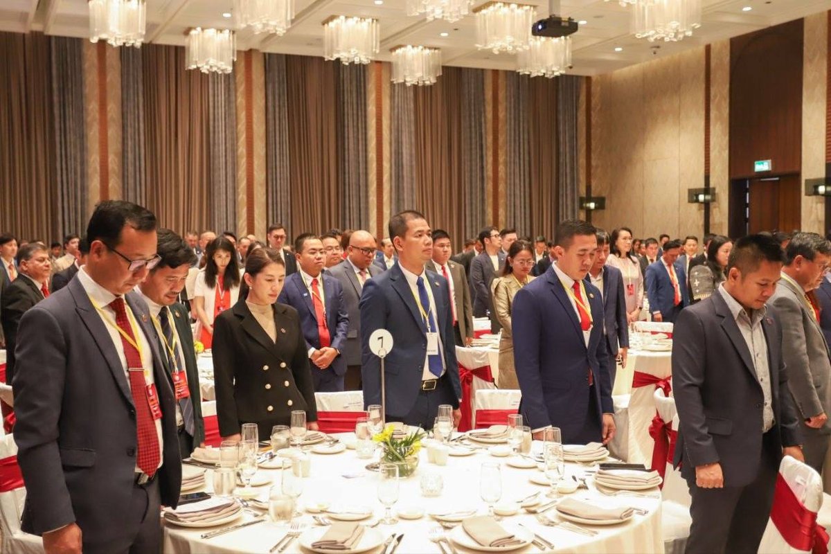 柬埔寨青年联合会主席洪玛奈出席青年企业家协会年度大会