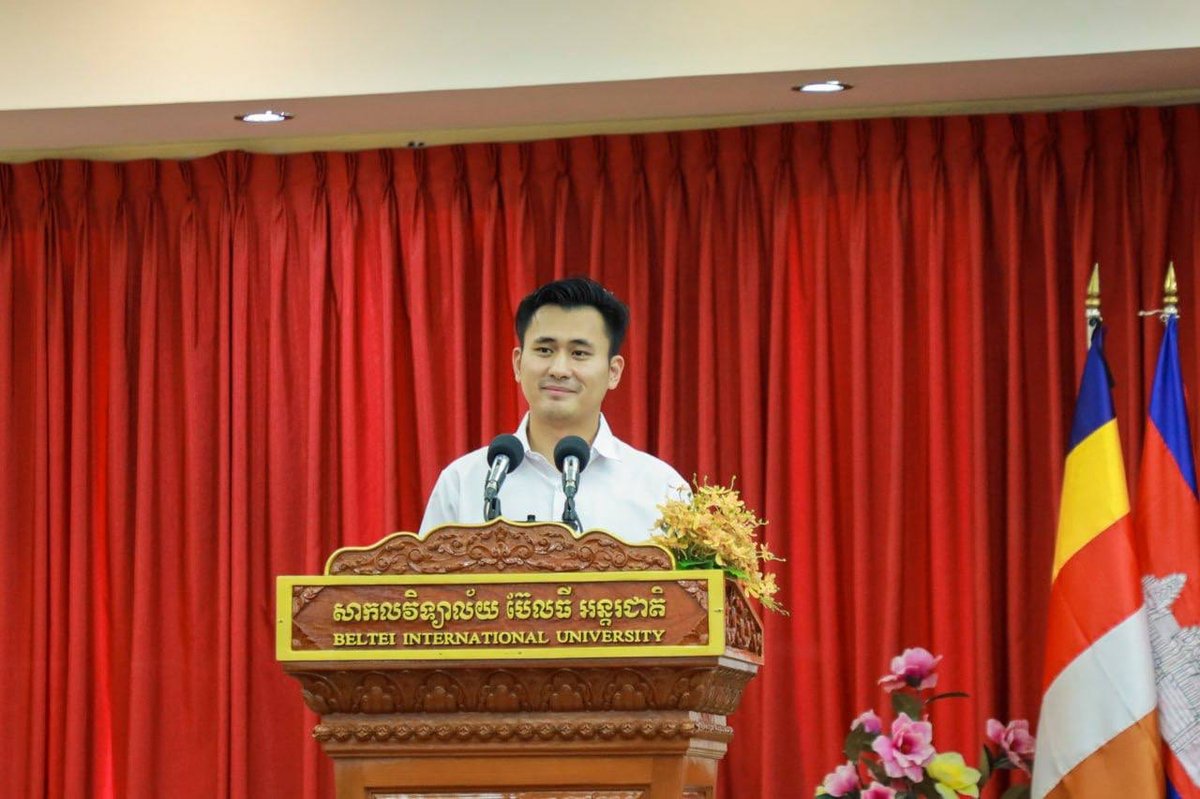 柬埔寨青年联合会官员近日走访贝尔泰国际大学与健康科学大学,向约1350名师生宣讲
