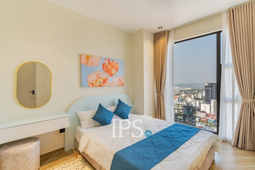 BKK1时代广场5公寓两房招租 月租$1200高层带阳台