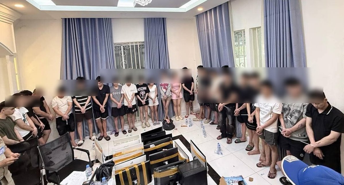金边雷西郊区及铁桥头区破获大型网诈案 42人被捕