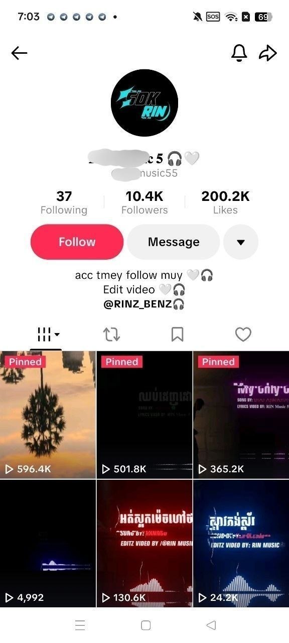 TikTok账号转让 10K粉丝起售 支持修改绑定信息