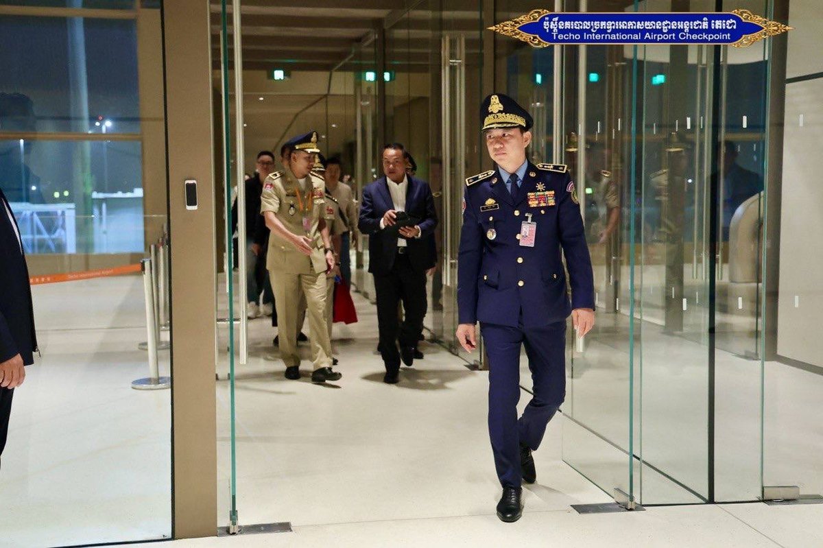 柬埔寨国家警察总署署长苏泰结束访韩回国 德崇国际机场安保升级