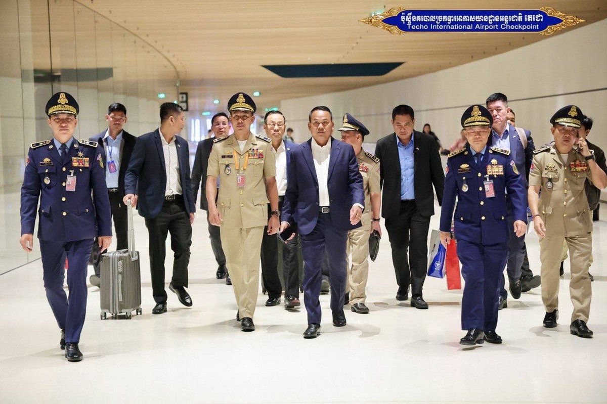 柬埔寨国家警察总署署长苏泰结束访韩回国 德崇国际机场安保升级