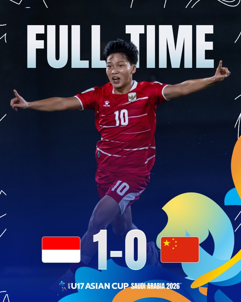 2026年U17亚洲杯沙特开赛 中国队首战0比1负于印尼
