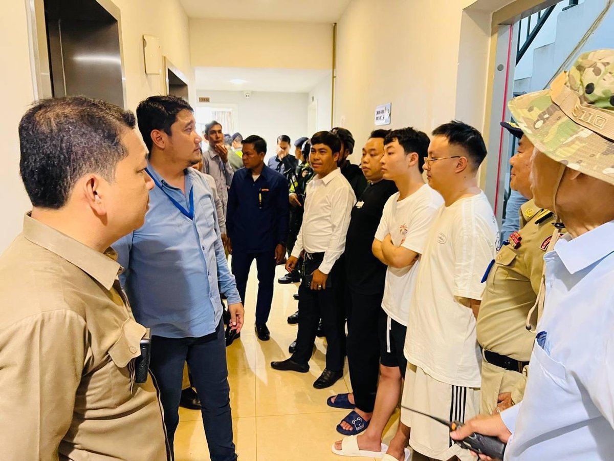 金边警方突袭BKK区公寓 破获电诈窝点解救1名外籍人
