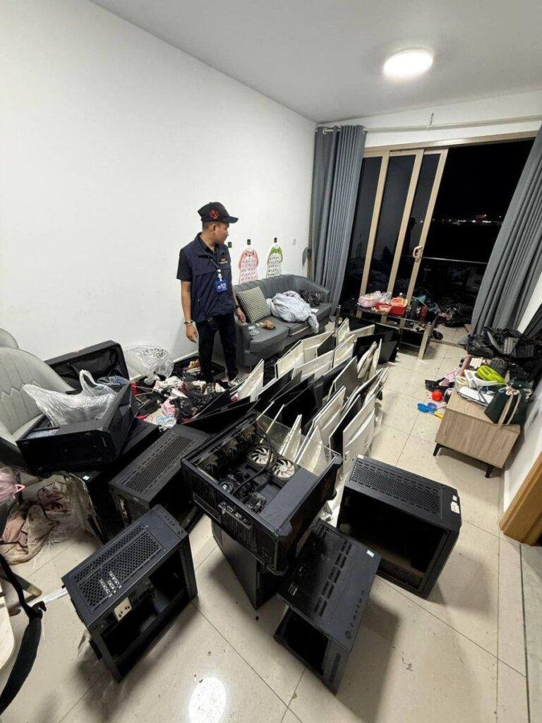 金边波森芷区突袭电诈窝点 61名外籍嫌疑人落网